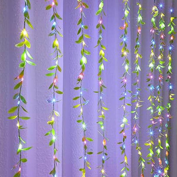 Artificial Leaf Curtain LED String Light-কৃত্রিম পাতার পর্দা LED স্ট্রিং লাইট