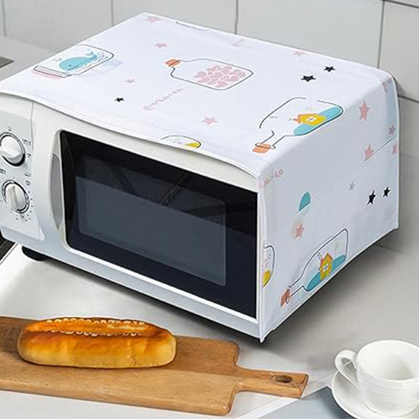 Printed Microwave Dust Cover Stylish Kitchen Protection-স্টাইলিশ রান্নাঘর সুরক্ষা প্রিন্টেড মাইক্রোওয়েভ ডাস্ট কভার